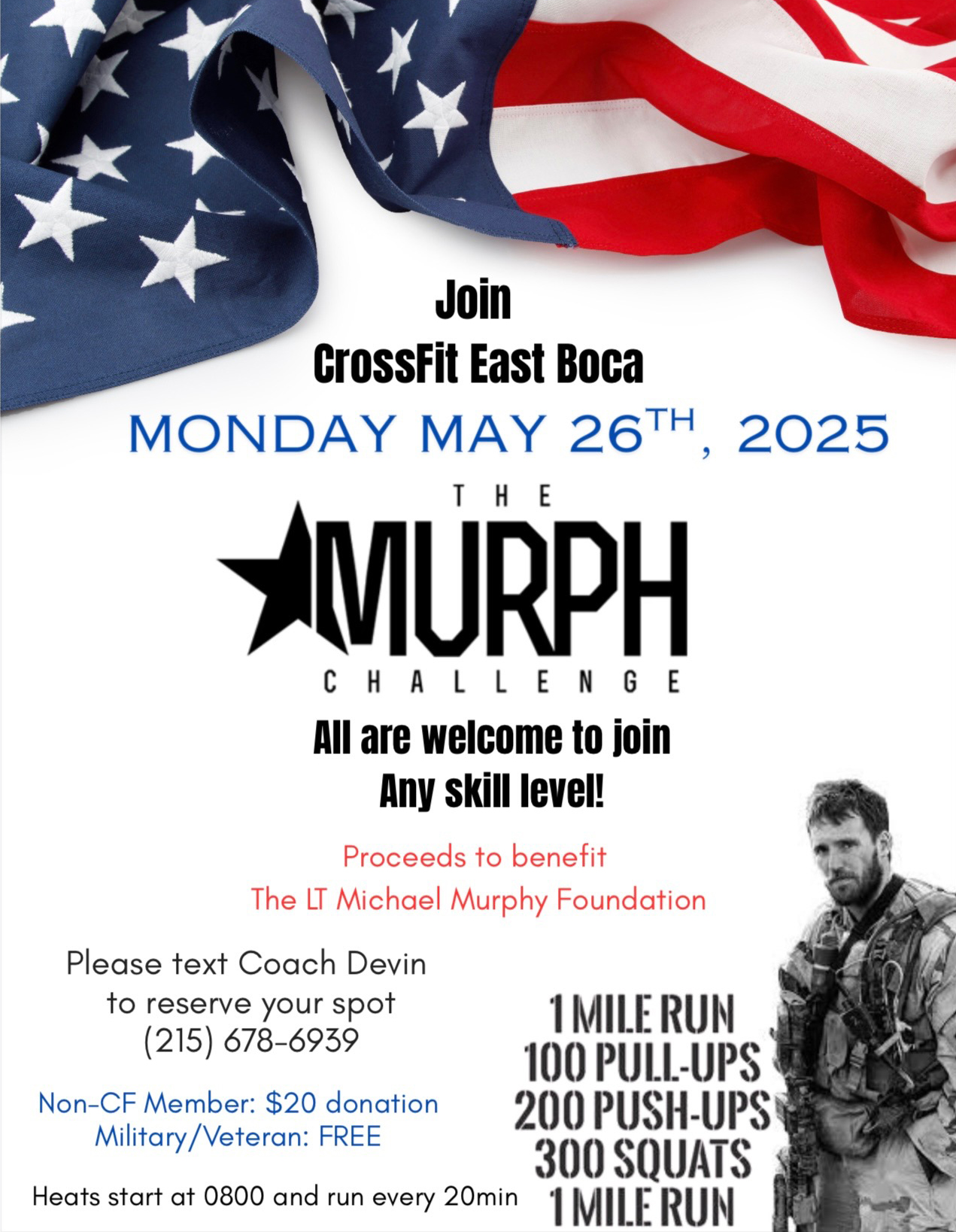 The Murph Challenge - Monday, May 26th, 2025